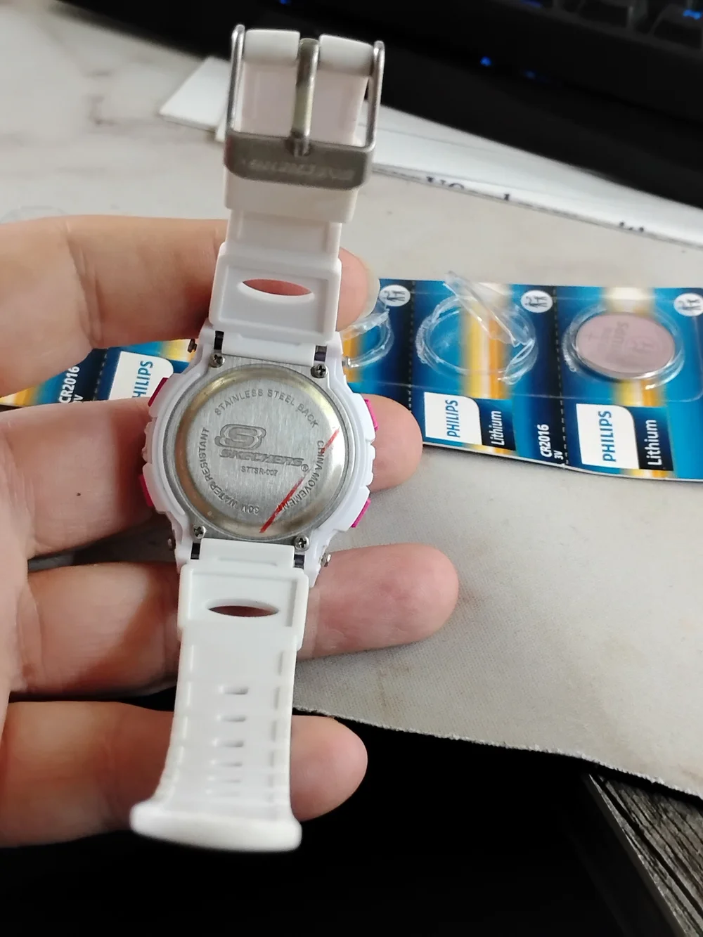 Skechers Ladies White & Pink Digital Swim Watch
